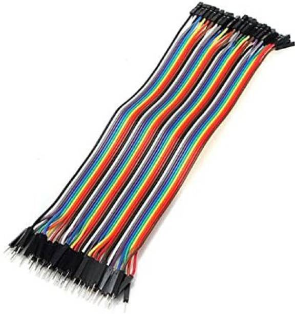 VIRIMA Male to Female Jumper Wires Breadboard DuPont 2.54MM 1P-1P - Bunch of 40 Electronic Components Electronic Hobby Kit