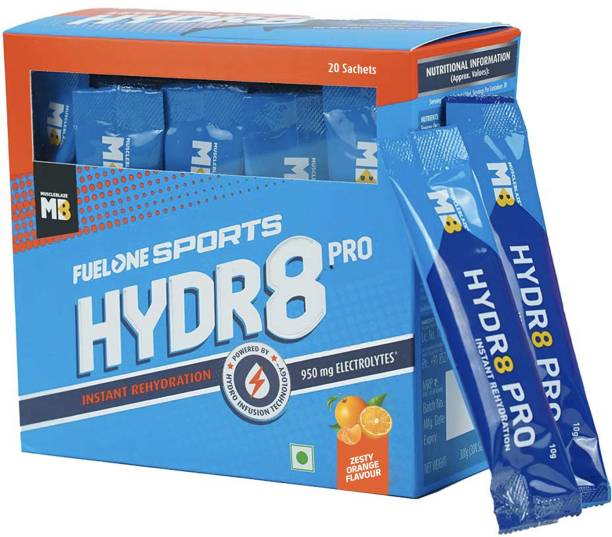 MUSCLEBLAZE Fuel One Sports Hydr8 PRO, 950 mg Electrolytes, for Instant Rehydration & Energy Hydration Drink