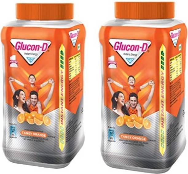 GLUCON-D Tangy Orange Instant Energy Jar 1Kg (Pack of 2) Energy Drink
