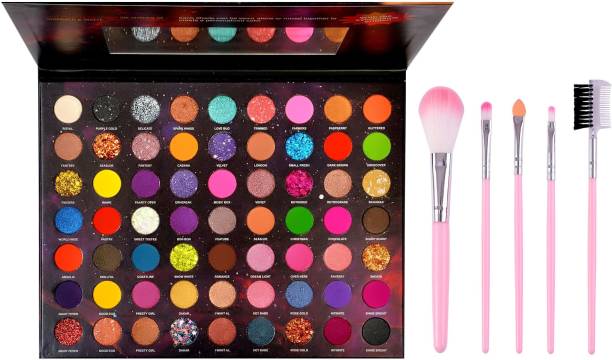 IGOODCO Eyeshadow Palette 63 Colors (Glitter,Shimmer,Matte) With 5 Makeup Brush Set 38.4 g
