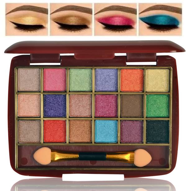 IGOODCO 18 Color mini eyeshadow Shimmer Glitter & Pigmented Colors,Angel Rose Edition 7.2 g