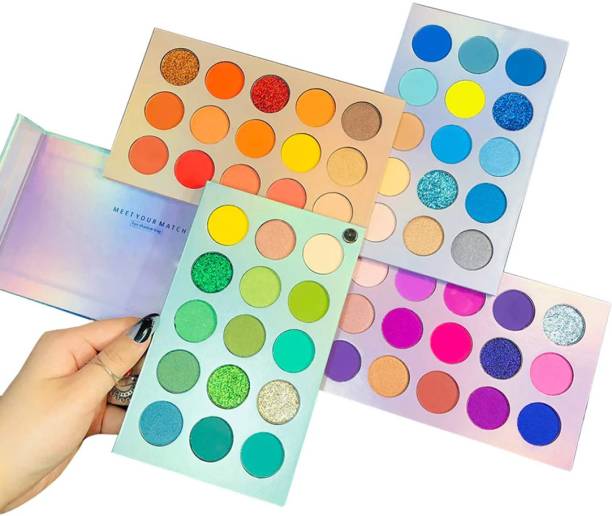 SKINPLUS Eyeshadow Palette 60 Colors Mattes And Shimmers High Pigmented Color Board Palette Long Lasting Makeup Palette Blendable Professional Eye Shadow Make Up Eye Cosmetic 80 g