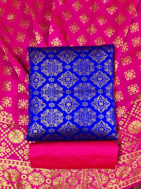Unstitched Jacquard Salwar Suit Material Self Design Price in India