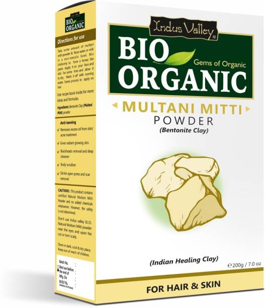 Indus Valley 100% Pure Natural & Organic Multani Mitti Powder For Skin & Hair Care