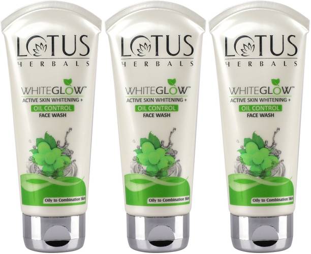 LOTUS HERBALS Whiteglow Active Skin Whitening & Oil Control |Brightens Skin Face Wash Price in India