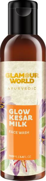 Glamour World Ayurvedic Glow Kesar Milk  - 100ml Face Wash