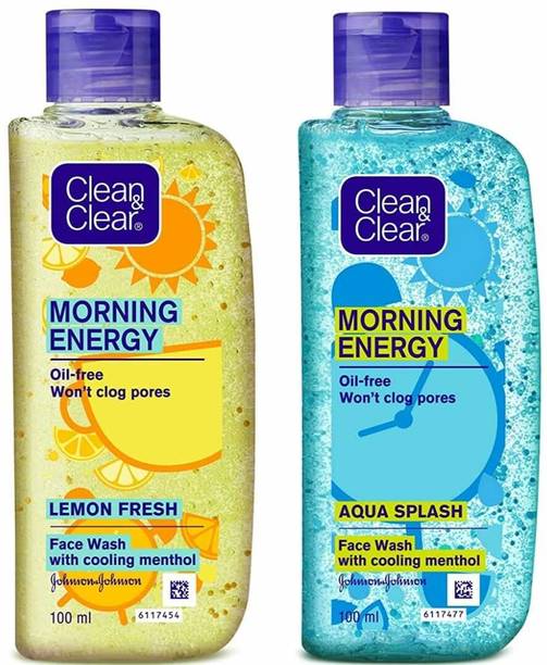 Clean & Clear Morning Energy Aqua Splash+Lemon Fresh ## Pack Of (100ML+100ML) Face Wash