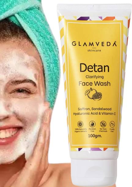 GLAMVEDA Detan | Reduces Sun Tan , Hyperpigmentation & Dark Spots Scrub Face Wash
