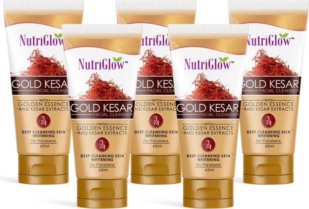 NutriGlow Gold Kesar Facial Cleanser (Pack of 5) Face Wash