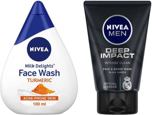 NIVEA Deep Impact FW and MD Turmeric FW 100ml Face Wash Price in India