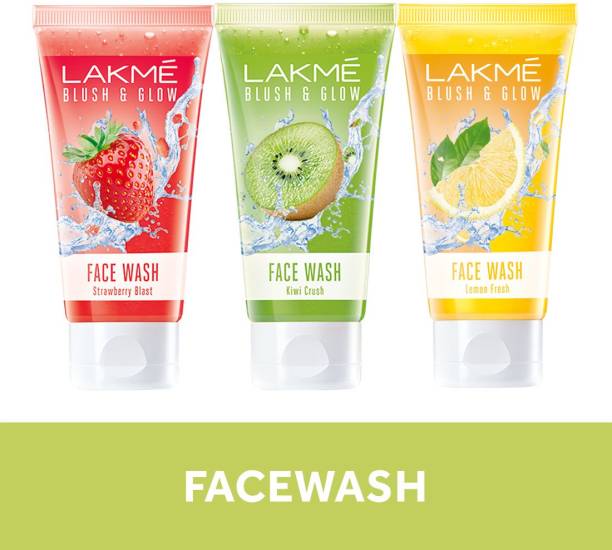 Lakmé Blush & Glow Gel - Strawberry, Kiwi, Lemon Face Wash