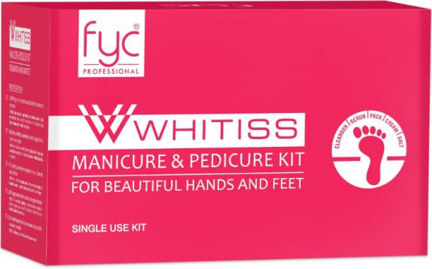 FYC PROFESSIONAL Whitiss Manicure Pedicure Kit, 50g X 10, Cleanser, Scrub, Pack, Cream,Salt