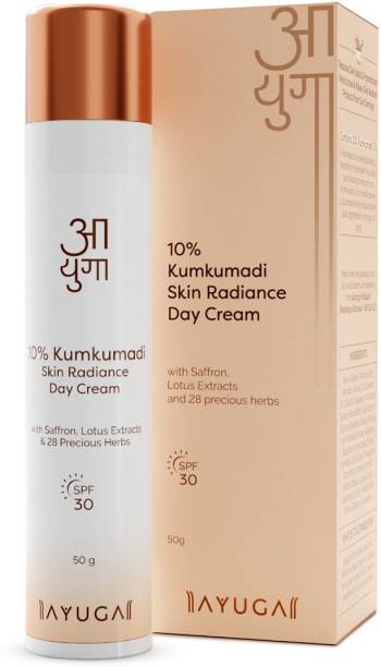 Ayuga 10% Kumkumadi Day Cream SPF 30 with Saffron & Lotus Extracts for Glowing Skin