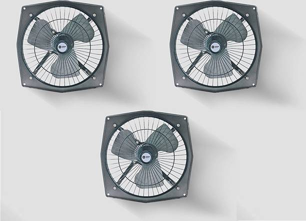 Orient Electric Airflow 225 mm 3 Blade Pack of 3 225 mm 3 Blade Exhaust Fan (Grey, Pack of 3)