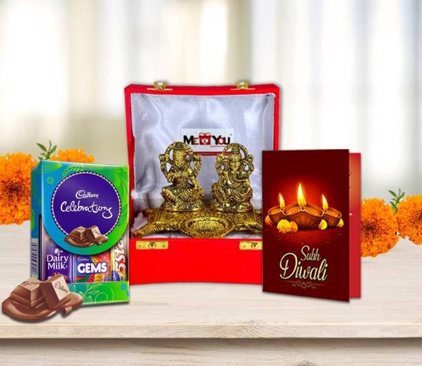 Midiron Laxmi Ganesh Statue For Diwali Festive Paper Gift Box