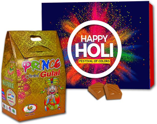 Midiron Holi Gift Hamper | Handmade Chocolate Box|Holi Party Paper Gift Box