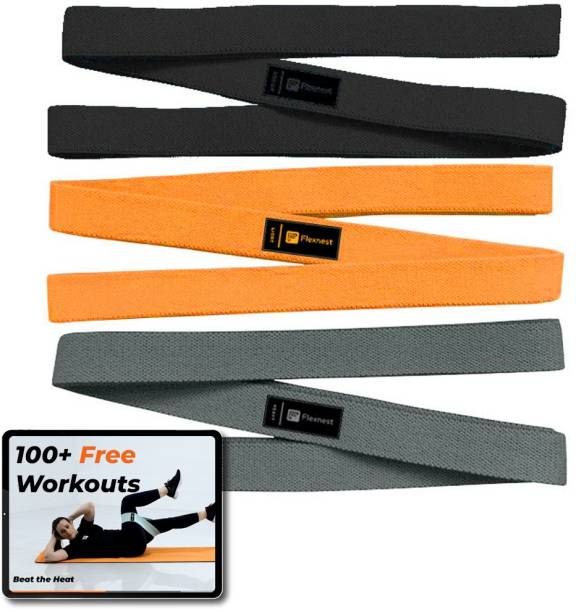 Flexnest Body Stretching Fitness Training Loop Bands 10-50lbs for Men & Women Resistance Band