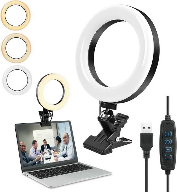 Store2508 USB Ring Light with Clip for Laptop, Computer, Monitor Lights Photography Lights Ring Flash