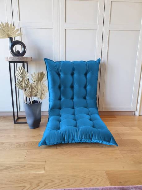 Hiputee Soft Velvet Multipurpose Floor Cushion for Kids Adults Playing Reading Sleepover Blue Floor Chair
