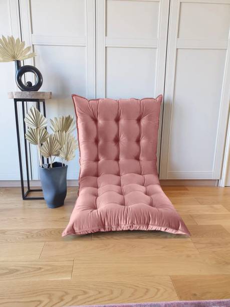 Hiputee Soft Velvet Multipurpose Floor Cushion for Kids Adults Playing Reading Sleepover Peach Floor Chair