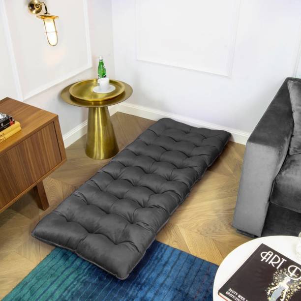 Hiputee Velvet Cushion for Multipurpose Portable Mat Cushion -Yoga Reading Playing Sofa Black Floor Chair