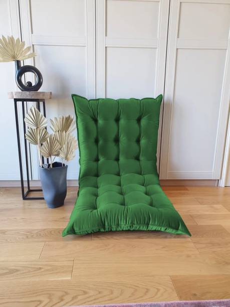 Hiputee Velvet Cushion for Multipurpose Portable Mat Cushion -Yoga Reading Playing Sofa Dark Green Floor Chair