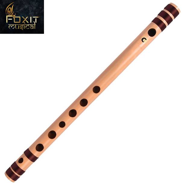 Foxit Musical C scale/ Brown right handed bamboo bansuri 19 Inch Bamboo Flute Wooden Flute