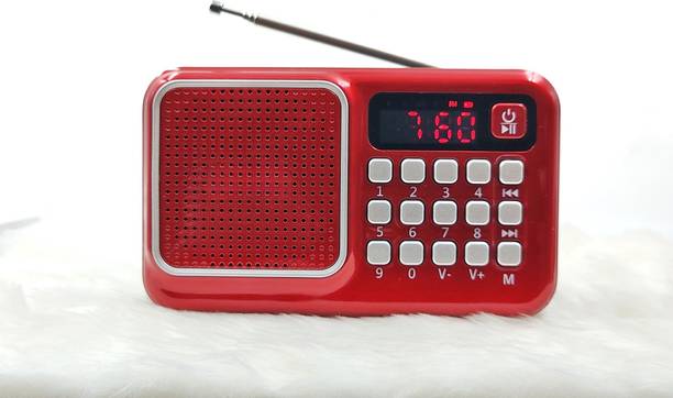fire turtle FT614 Pocket Size FM Bluetooth Speaker For old People| 8 HRS Backup| Rechargable FM Radio
