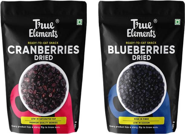 True Elements Berries Combo - Nutritional & Healthy Powerhouse of Cranberry & Blueberry Combo
