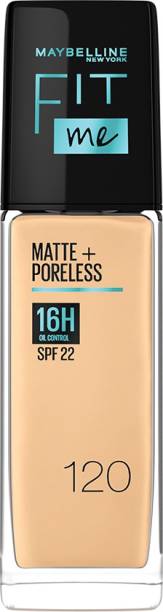 MAYBELLINE NEW YORK Fit Me Matte+Poreless Liquid Foundation (With Pump & SPF 22), 115 Ivory, 30ml Foundation
