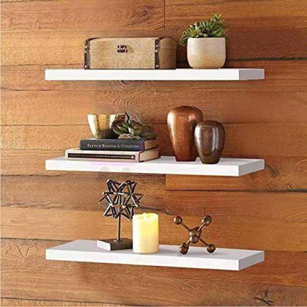 KINJAY KINJAY Wooden Shelves For Bathroom|Living Room|Study Room Shelf Tray Wooden Wall Shelf