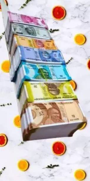 FIER Combo (11Each x 7=77 Nakli Note) Playing Indian Currency Notes Paper Gag Toy