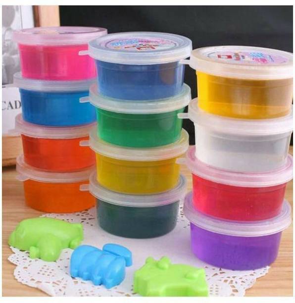 AS TOYS 12 AS TOYS NON-TOXIC Crystal Slime Jelly Toy For Kids.ACK OF 8 PCS. Gag Toy