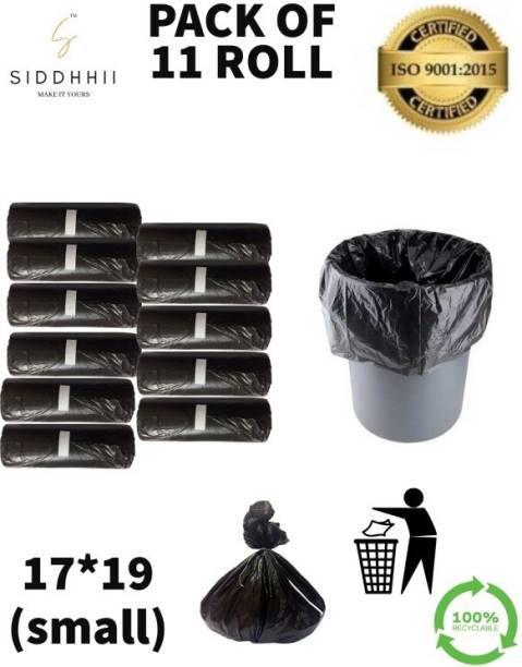 siddhhii Biodegradable Dustbin Bags 17*19 Size 100 Micron Small 13 L Garbage Bag