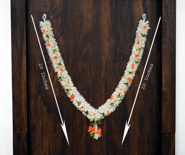 ASTRO PLUS 40 Inches Flower Mala Home Decor and Drama Costume Photo frame Wedding God idols Fabric Garland