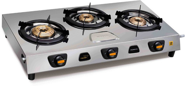 v guard gas stove 3 burner automatic