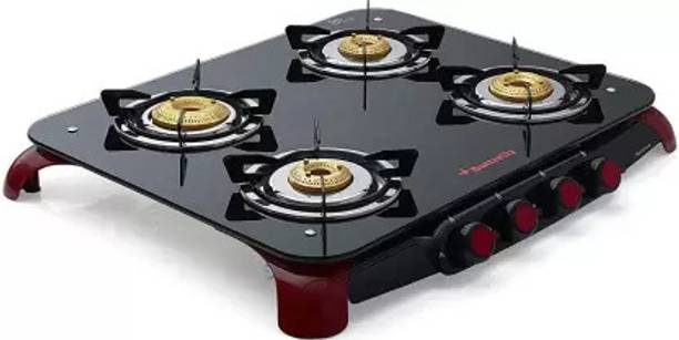 Butterfly 4 Burner Ignition Glass Manual Gas Stove (4 Burners)