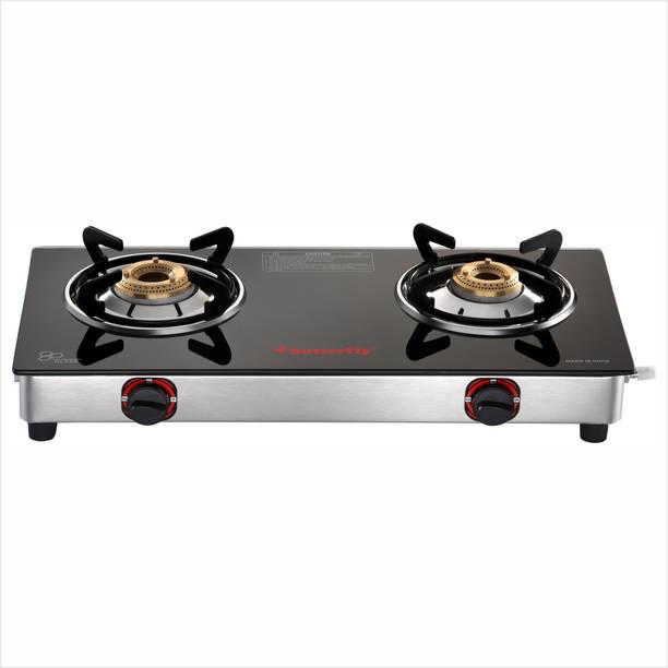 Compare Butterfly Prime Glass Manual Gas Stove (2 Burners) Price in