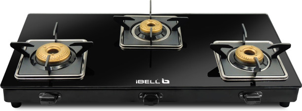 ibell 490gh hob 3 burner glass top gas stove
