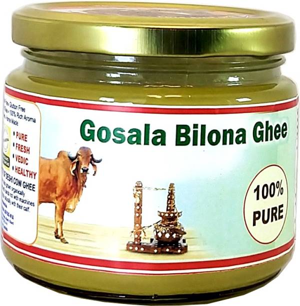 OCB Gosala Bilona Ghee Pure Deshi Ghee Natural & Healthy, Made Traditionally Desi A2 Ghee 250 g Glass Bottle