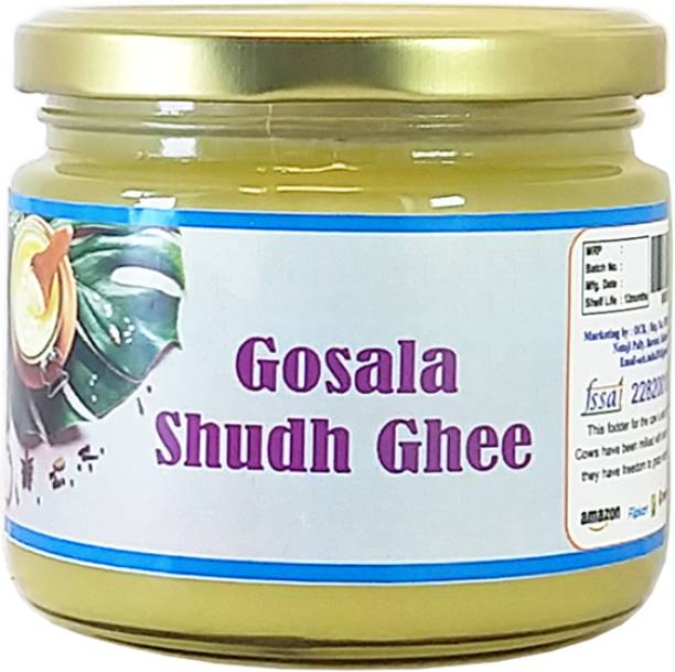 OCB Gosala Shudh Ghee 100% Pure A2 Pure Desi Ghee Traditional Vedic Bilona Method Ghee 250 g Glass Bottle