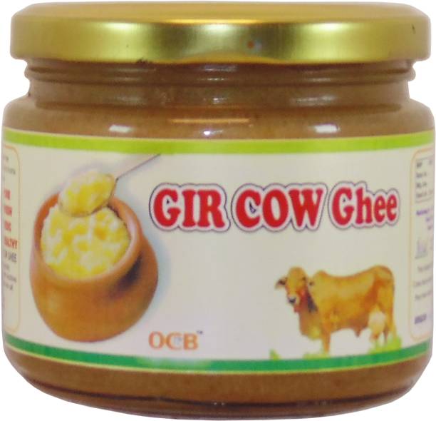 OCB GIR COW Ghee Pure A2 Desi Cow Ghee, Bilona Hand Churned Healthy Bengali Ghee 250 g Glass Bottle