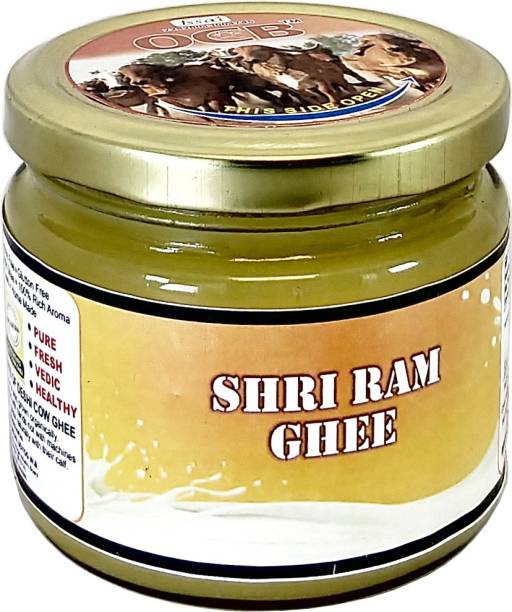 OCB SHRI RAM GHEE Indian A2 Cow Ghee 100% Pure Ghee 250 g Glass Bottle