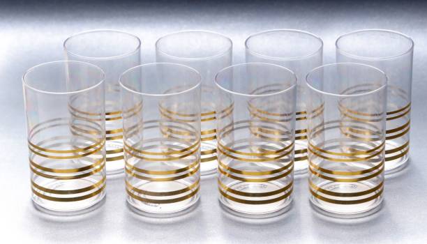 DUPACO (Pack of 8) GLASS SET 8 Glass Set Water/Juice Glass