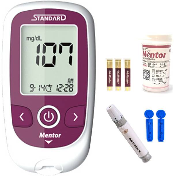 STANDARD Digital Blood Glucose Meter for self Diabetes testing monitor machine with complete Device Kit - Glucometer