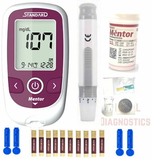 STANDARD Digital Blood Glucose Meter for self Diabetes testing monitor machine with complete Device Kit - Glucometer