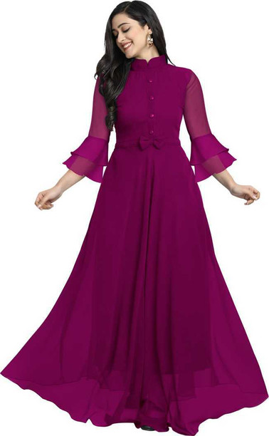 simple long gown design
