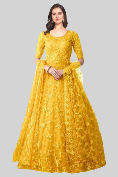 net wala frock suit ka design