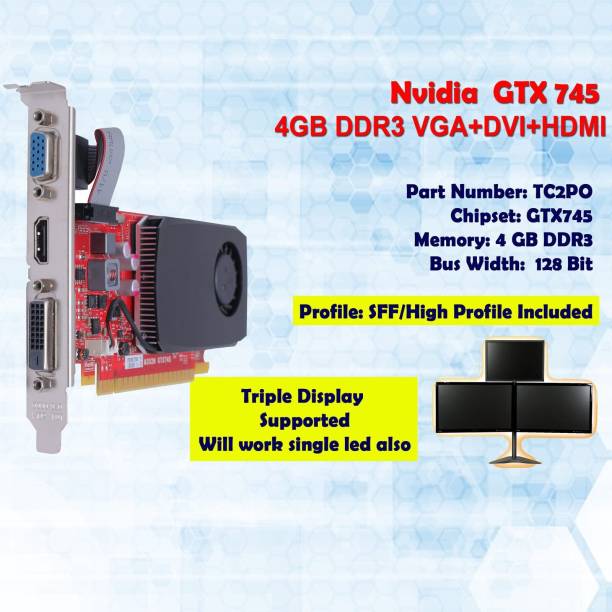 REO NVIDIA GTX 745 TC2P0 4 GB DDR3 Graphics Card