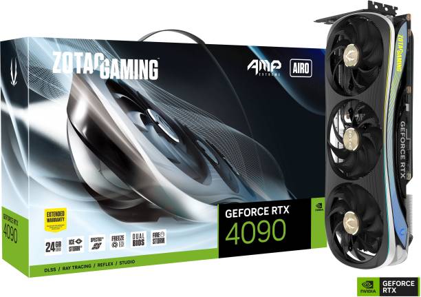 ZOTAC NVIDIA GAMING GeForce RTX 4090 AMP Extreme AIRO 24GB GDDR6X 384-bit Graphics Card 24 GB GDDR6X Graphics Card